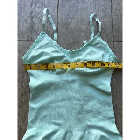 One Piece Tummy Control Seamless Thong Bodysuit Shaping Tank Top Slimming Mint M - Picture 13 of 15